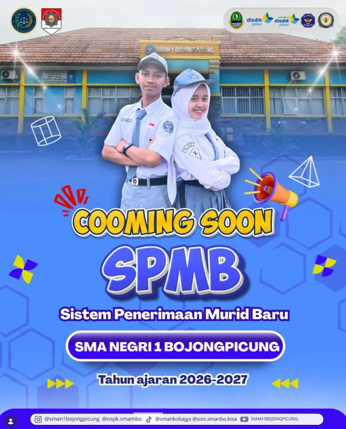 SPMB SMA Negeri 1 Bojongpicung Tahun Ajaran 2026–2027 segera dibuka! ✨