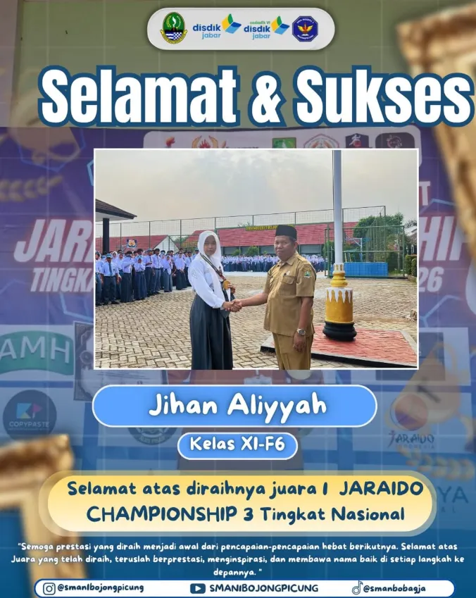 🏆 SELAMAT & SUKSES! 🏆🥋 Kepada Jihan Aliyyah