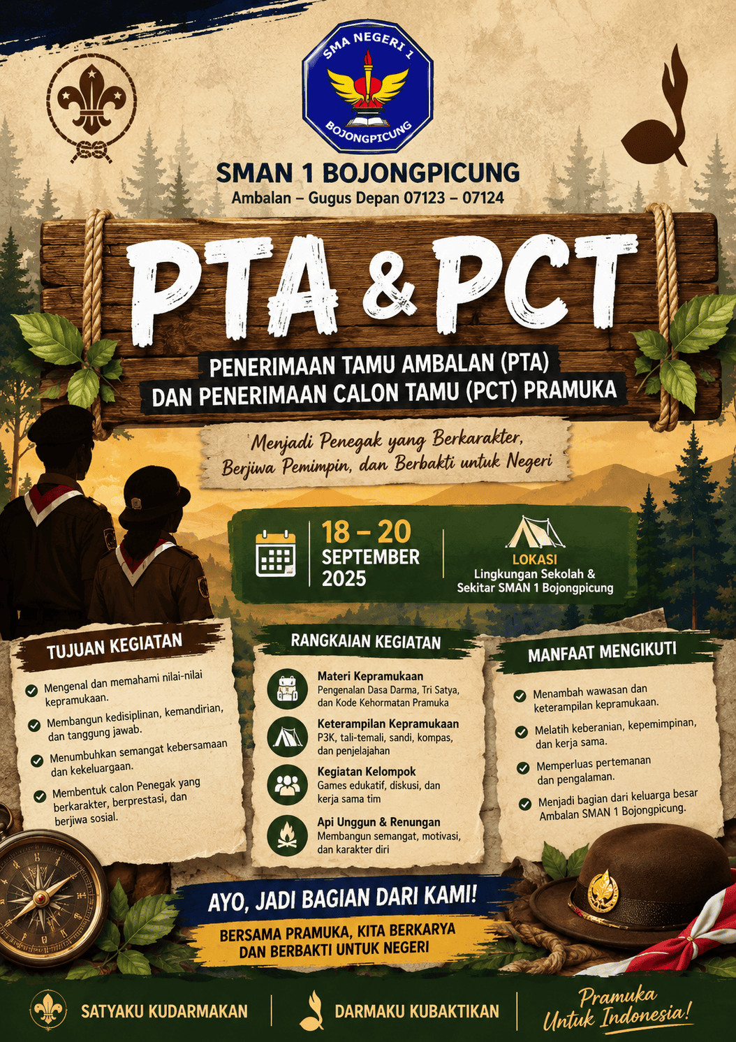 Penerimaan Tamu Ambalan (PTA) dan Penerimaan Calon Tamu (PCT) Pramuka